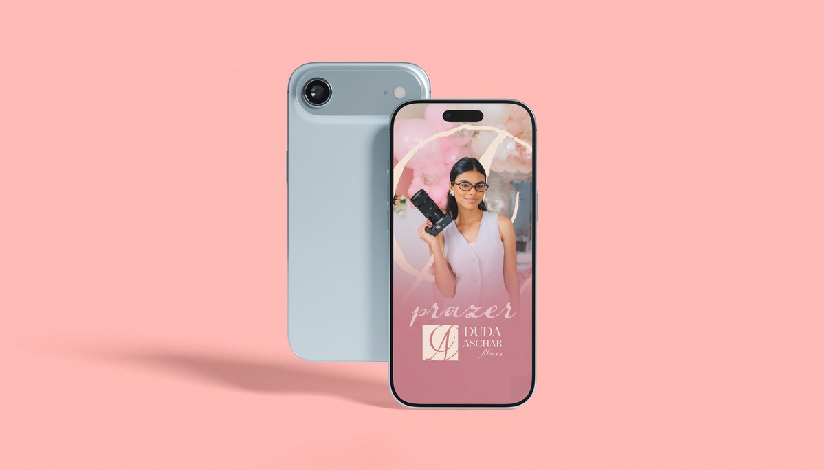 Mockup de story para celular com a chamada de prazer em conhecer a marca