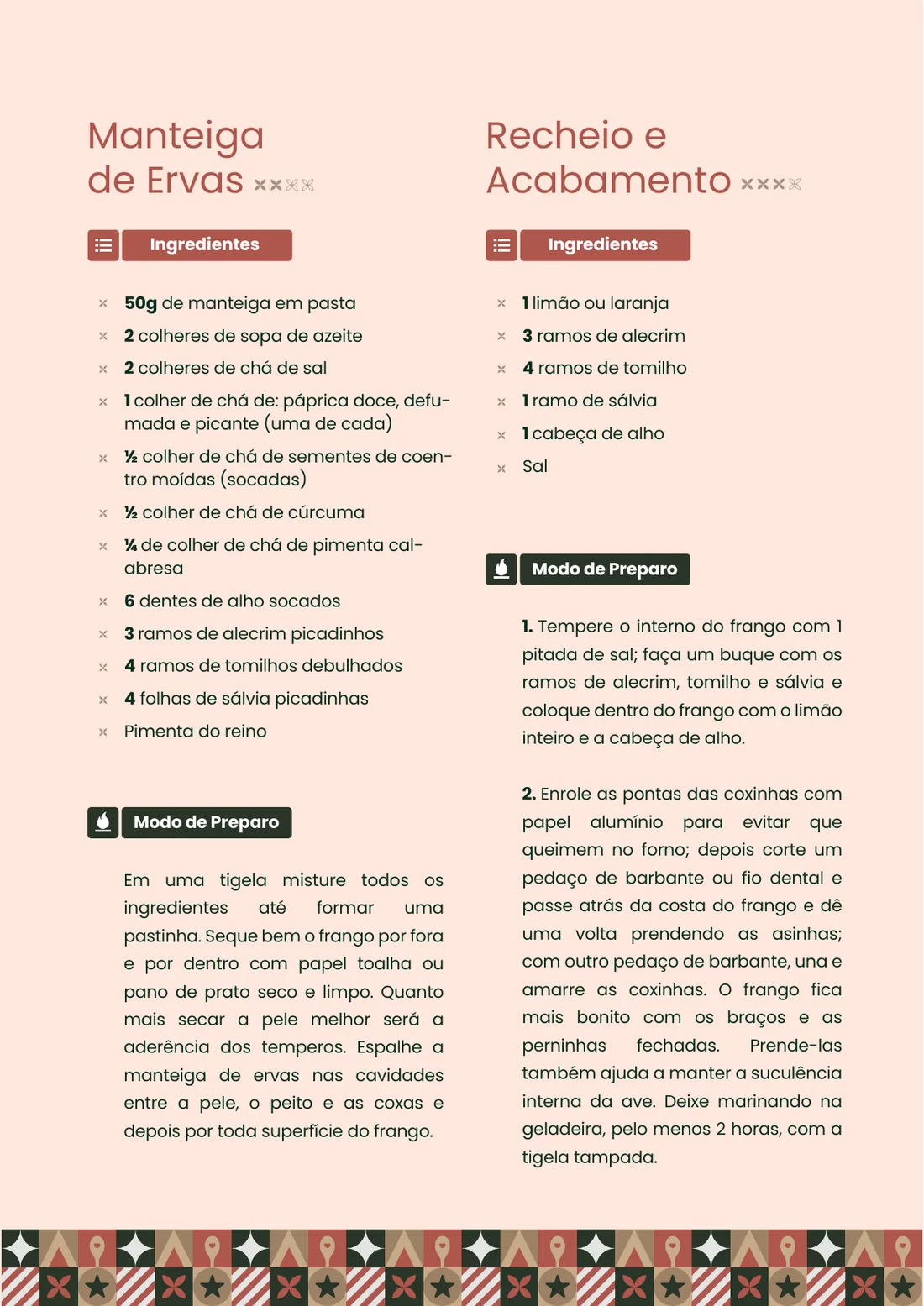 Página do Frango Assado de Natal com Ervas