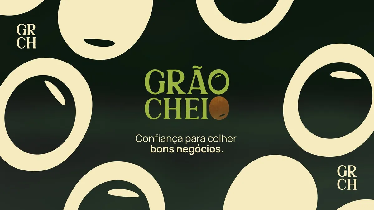 Grão Cheio: logo e pattern de marca