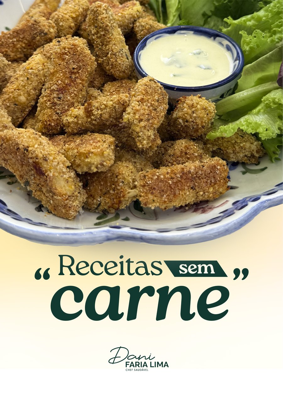 Capa do E-book Receitas sem Carne, de Dani Faria Lima