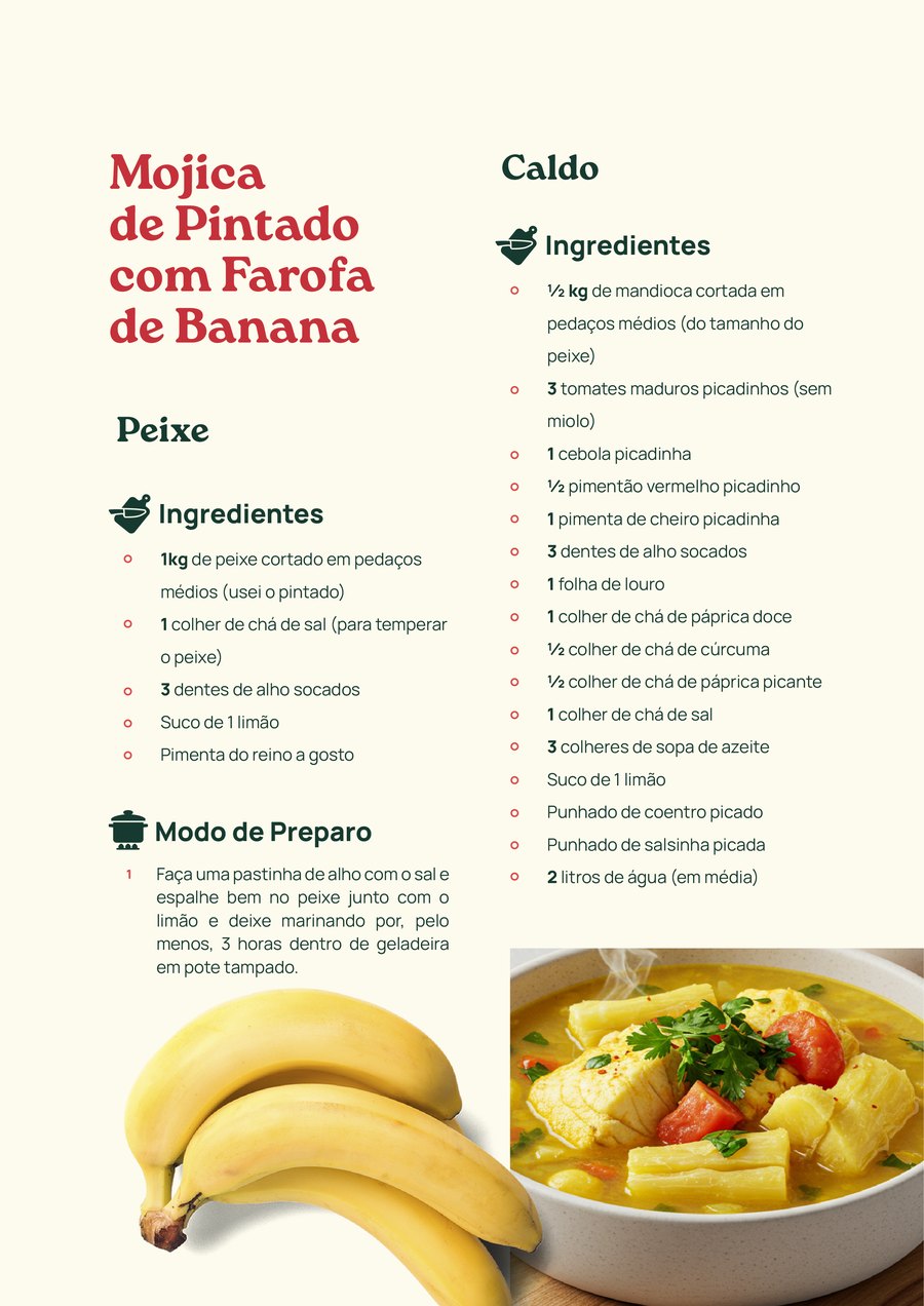Página interna — Mojica de Pintado com farofa de banana