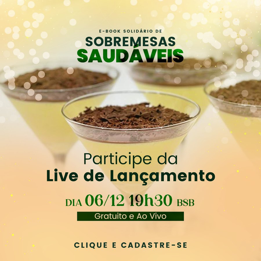 Anúncio — live de lançamento 06/12 às 19h30, gratuita e ao vivo
