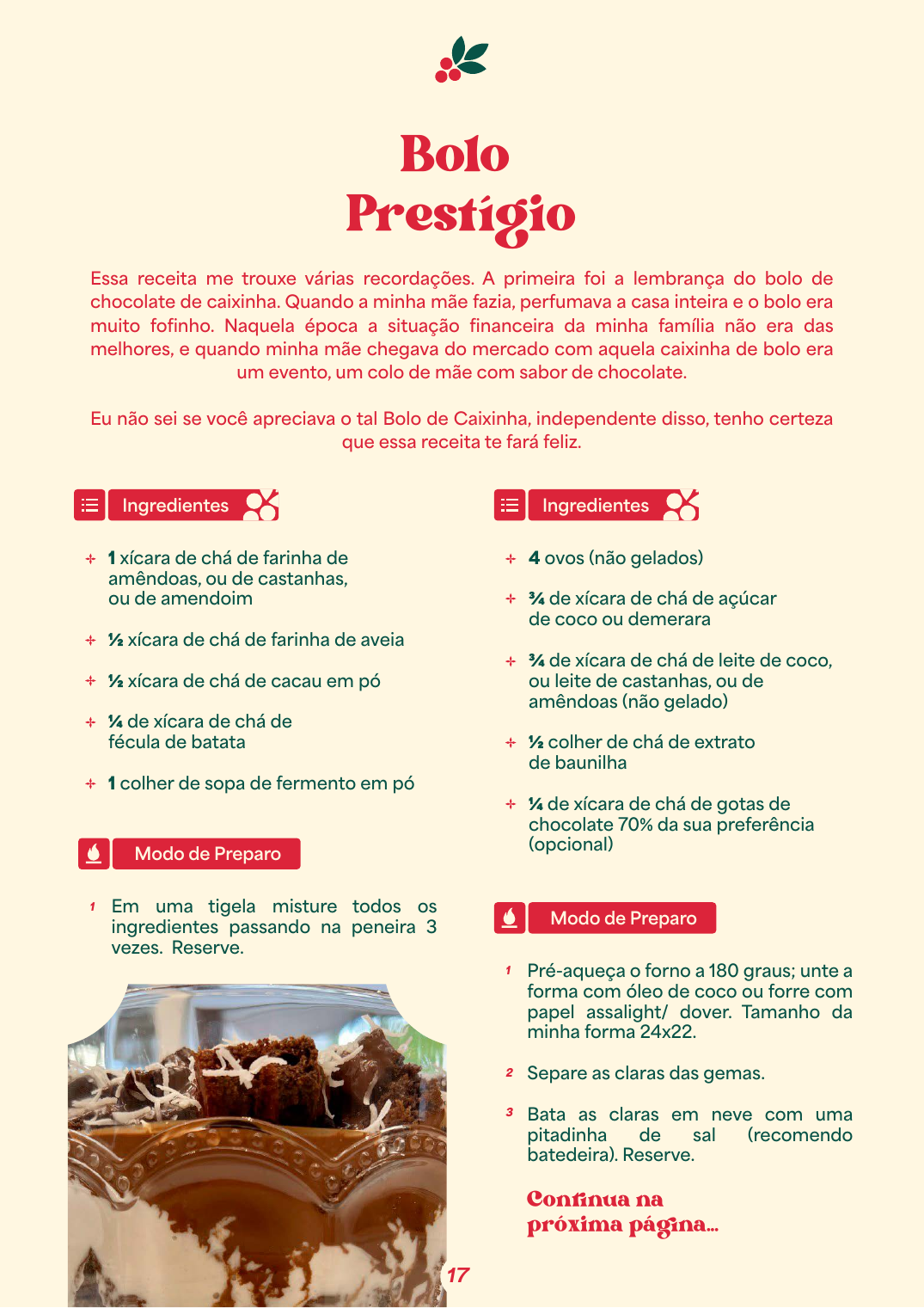 Página interna — receita Bolo Prestígio