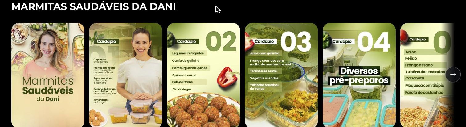 Série Marmitas Saudáveis da Dani — cardápios semanais